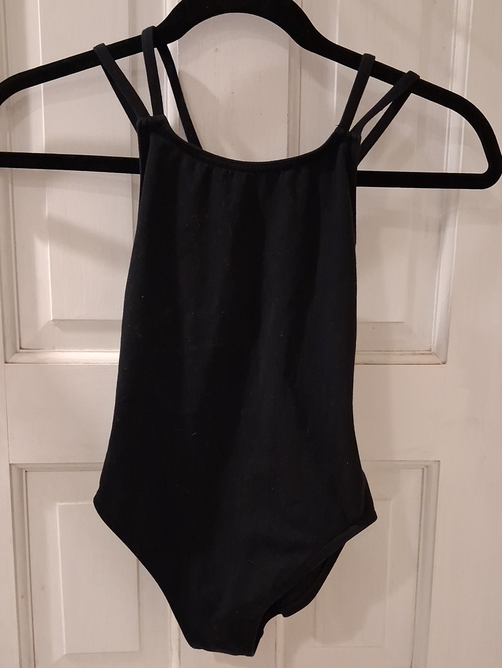 Capezio Black Kids Dance Leotard with Double Straps